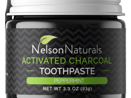 Activated Charcoal Whitening Toothpaste, Peppermint, Value Size, 3.3 oz (93 g), Nelson Naturals Discount