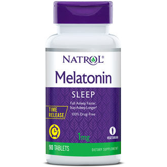 Melatonin 1 mg Time Release, Sleep Support, 90 Tablets, Natrol For Sale