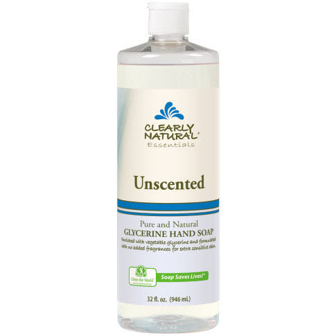 Liquid Glycerine Hand Soap, Unscented, 32 oz, Clearly Natural on Sale