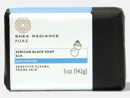 African Black Soap Bar - Unscented, 5 oz, Shea Radiance Cheap