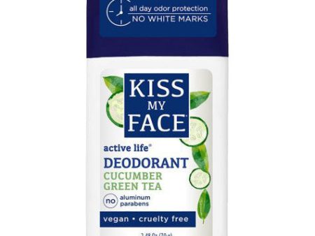 Active Life Stick Deodorant, Cucumber Green Tea, 2.48 oz, Kiss My Face Discount