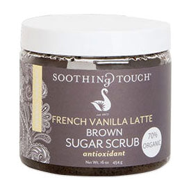 Herbal Therapy Brown Sugar Scrub, 70% Organic, French Vanilla Latte, 16 oz, Soothing Touch Online