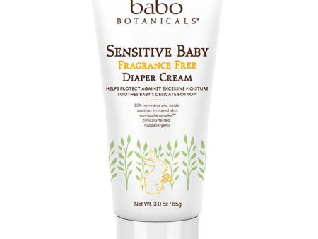 Sensitive Baby Fragrance Free Zinc Diaper Cream, 3 oz, Babo Botanicals Sale