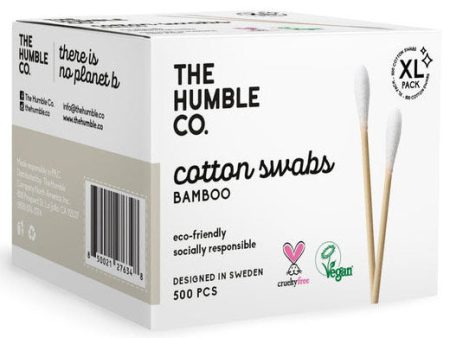 Cotton Swabs - White, 500 pcs, The Humble Co. Online Hot Sale