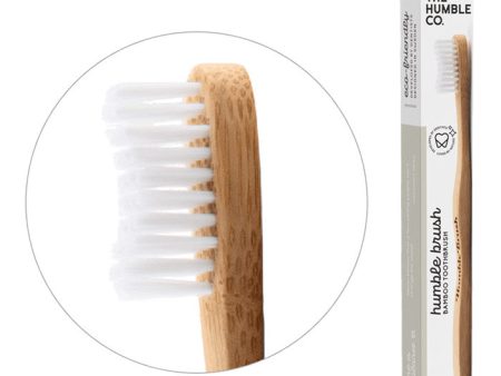 Humble Brush Adult Bamboo Toothbrush - White, Soft Bristles, 1 ct, The Humble Co. Fashion