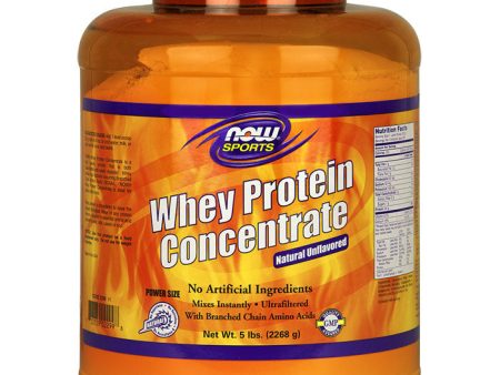 Whey Protein Concentrate, Natural Unflavored, Value Size, 5 lb, NOW Foods Sale