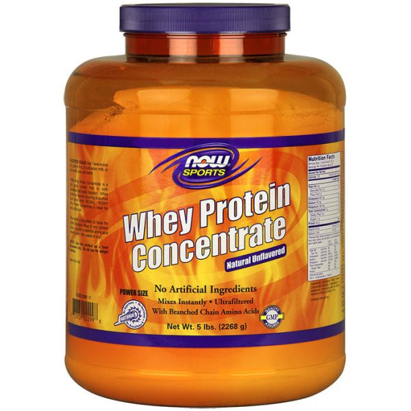 Whey Protein Concentrate, Natural Unflavored, Value Size, 5 lb, NOW Foods Sale