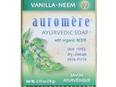 Ayurvedic Bar Soap, Vanilla-Neem, 2.75 oz, Auromere For Cheap