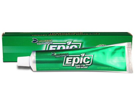 Fluoride & Xylitol Toothpaste, Spearmint, 4.9 oz, Epic Dental (Epic Xylitol) Online now