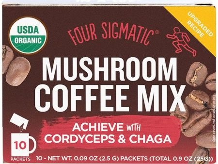 Mushroom Coffee Mix, with Cordyceps & Chaga, 10 Packets, Four Sigmatic For Sale