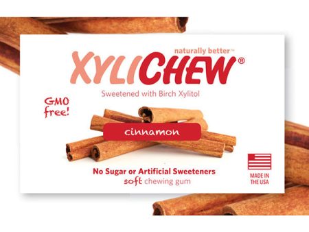 XyliChew Sugar Free Chewing Gum, Cinnamon, 60 Pieces Fashion