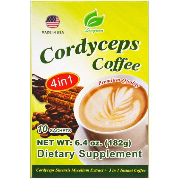 Cordyceps Coffee, 10 Sachets Box, Longreen Corporation Online now