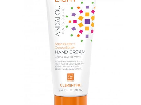 A Path of Light Clementine Hand Cream, 3.4 oz, Andalou Naturals Cheap