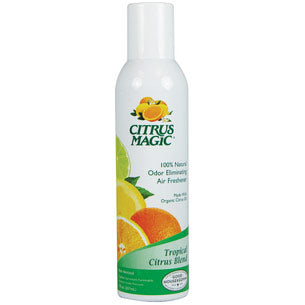 Odor Eliminating Air Freshener, Tropical Citrus Blend, 7 oz, Citrus Magic Supply