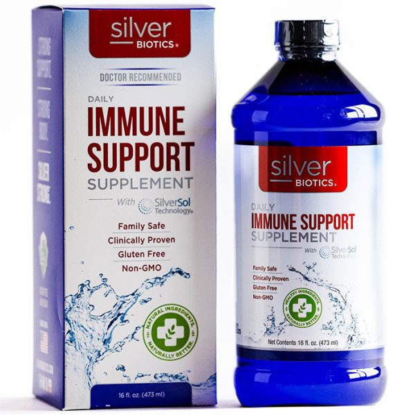 Liquid Immune Support Supplement Family Size, 16 oz, Silver Biotics Hot on Sale