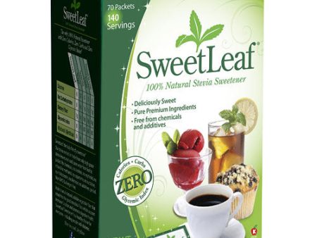 SweetLeaf Sweetner, 100% Natural Stevia, 1g x 70 Packets, Wisdom Natural Brands Sale