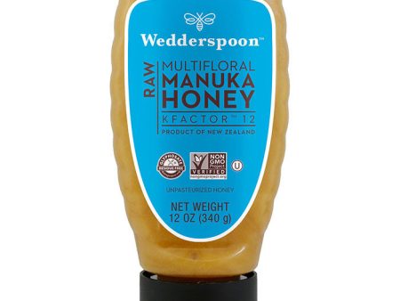 Raw Multifloral Manuka Honey KFactor 12, 340 g (12 oz), Wedderspoon Hot on Sale