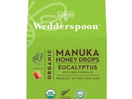 Organic Manuka Honey Drops - Eucalyptus, 4 oz (120 g), Wedderspoon Online now