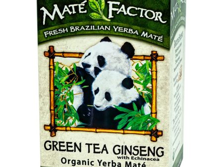 Green Tea Ginseng with Echinacea Organic Yerba Mate Herb Tea, 20 Tea Bags, Mate Factor Online Hot Sale