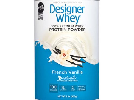 100% Premium Whey Protein Powder, French Vanilla, 2 lb, Designer Whey For Discount