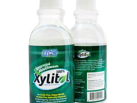 Xylitol Mouthwash, Spearmint, 16 oz, Epic Dental (Epic Xylitol) Online Sale