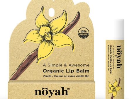 Organic Lip Balm, Vanilla, 0.15 oz, Noyah Discount