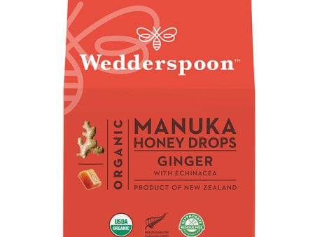 Organic Manuka Honey Drops - Ginger, 4 oz (120 g), Wedderspoon Hot on Sale