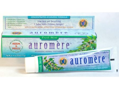 Ayurvedic Herbal Toothpaste, Fresh Mint, 4.16 oz, Auromere Hot on Sale