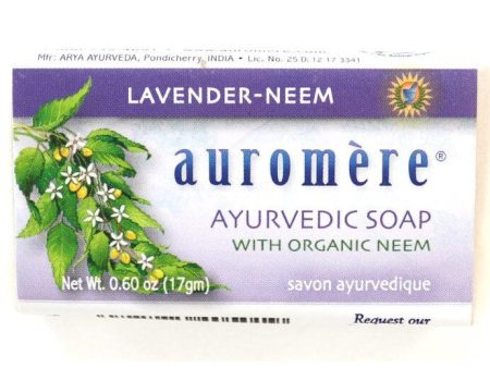 Ayurvedic Bar Soap Travel Size, Lavender-Neem, 0.6 oz, Auromere Online now