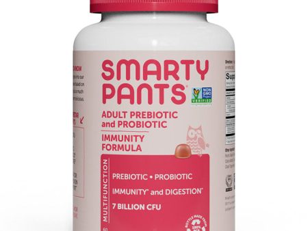 Adult Prebiotic & Probiotic Immunity Formula, Strawberry Creme, 60 Gummies, SmartyPants Vitamins For Sale