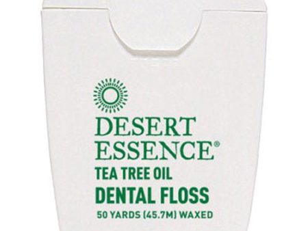 Tea Tree Oil Dental Floss, Waxed, 50 yd, Desert Essence For Sale