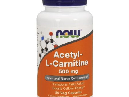 Acetyl-L Carnitine 500 mg 50 Caps (Acetyl L-Carnitine), NOW Foods Discount