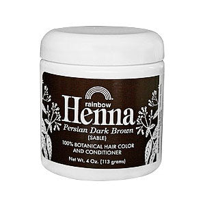 Henna, Persian Dark Brown, Hair Color and Conditioner, 4 oz, Rainbow Research For Discount