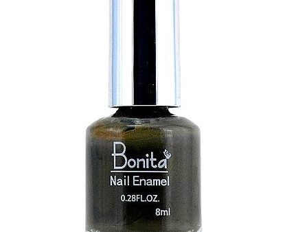 Bonita Petite Nail Enamel - Gray, Mini Nail Polish, 0.28 oz (8 ml), Bonita Cosmetics Supply