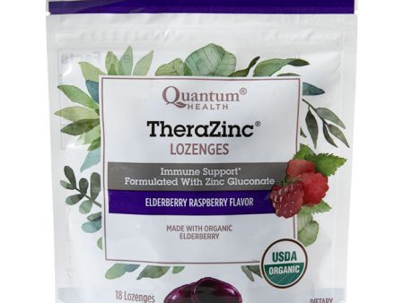 Thera Zinc Lozenges - Elderberry Raspberry, 18 Lozenges, Quantum Health Supply