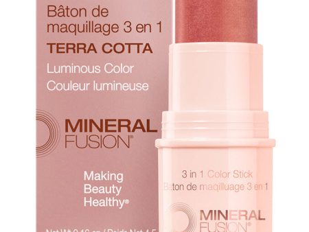 3-in-1 Color Stick - Terra Cotta, 0.18 oz, Mineral Fusion Cosmetics Hot on Sale