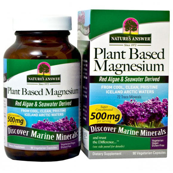 Plant Based Magnesium, Aquamin Marine Minerals, 90 Vegetarian Capsules, Nature s Answer Sale