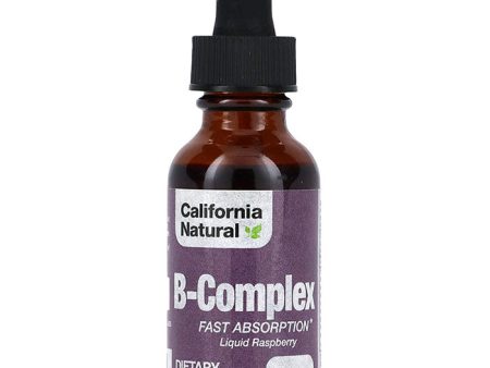 B Complex Liquid Sublingual, Raspberry, 1 oz, California Natural Supply