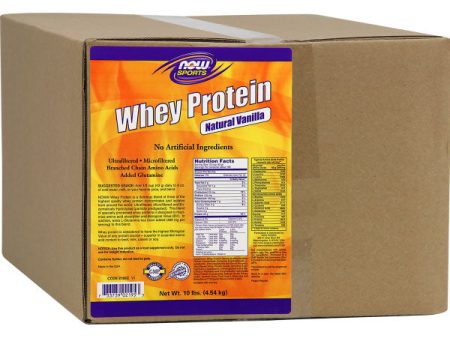 Whey Protein Vanilla Mega Pack, 10 lb, NOW Foods Fashion