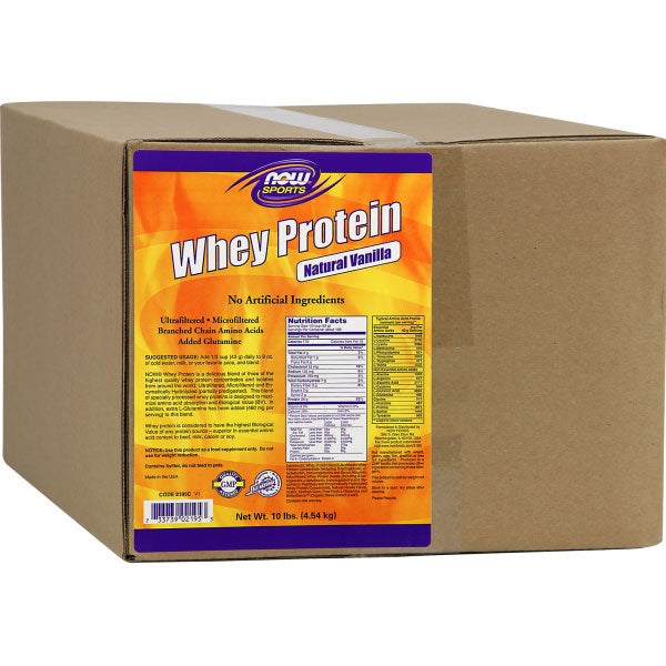 Whey Protein Vanilla Mega Pack, 10 lb, NOW Foods Fashion