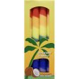 Rainbow Candle Tapers 9 Inch,  4 Candles, Aloha Bay For Sale