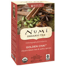 Golden Chai Black Tea, 18 Tea Bags, Numi Tea For Sale