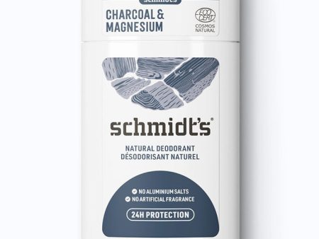 Deodorant Stick, Charcoal & Magnesium, 2.65 oz, Schmidt s Deodorant Cheap