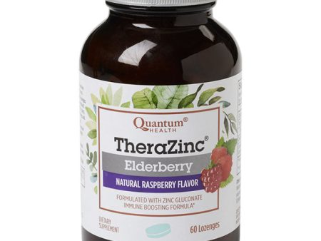 Thera Zinc Elderberry Lozenges - Natural Raspberry, 60 Lozenges, Quantum Health Discount