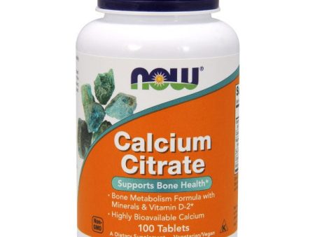 Calcium Citrate with Minerals and D, 100 Tablets, NOW Foods Hot on Sale