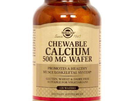 Chewable Calcium 500 mg, Vegetarian, 120 Wafers, Solgar Supply