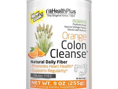 Colon Cleanse Powder - Natural Orange Flavor, 9 oz (36 Servings), Health Plus Inc. Hot on Sale