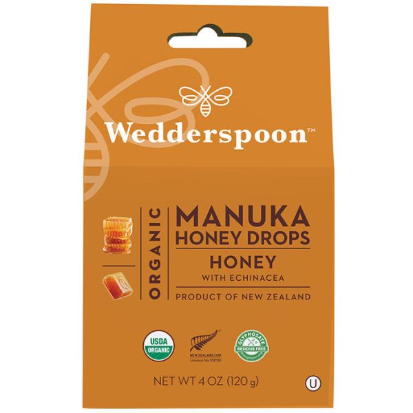 Organic Manuka Honey Drops - Honey, 4 oz (120 g), Wedderspoon For Cheap