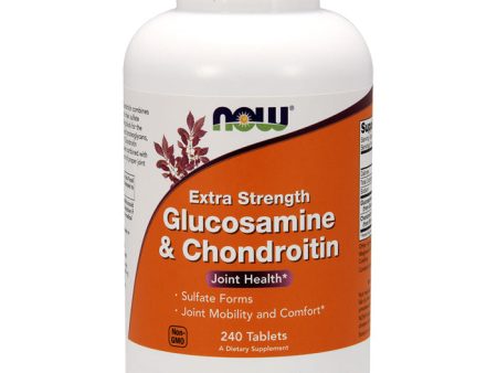 Glucosamine & Chondroitin Extra Strength, Value Size, 240 Tablets, NOW Foods Online now