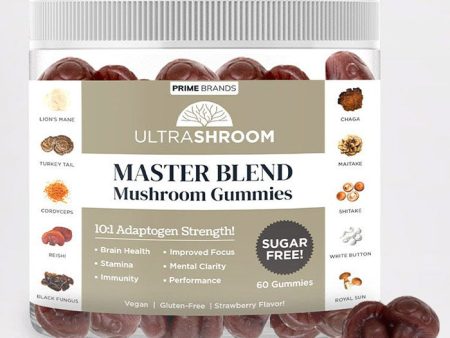 Ultra Shroom Master Blend Mushroom Gummies, 60 Gummies, Prime Brands Cheap